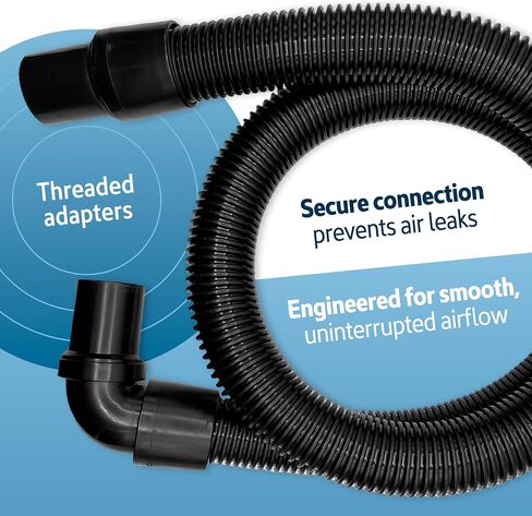 عصا المكنسة الكهربائية واستبدال الخرطوم المتوافق مع أنظمة حقيبة الظهر ProTeam، تناسب NXT RIDGID، عصا الألومنيوم مع خرطوم مرن 1.5 بوصة للتنظيف التجاري - العصا + خرطوم in Kuwait