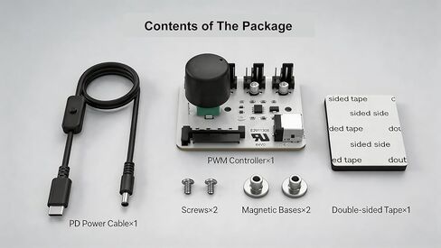جهاز التحكم في سرعة المروحة Delinx 100 وات 12 فولت 4 سنون PWM، سرعة قابلة للتعديل 0-100%، مدعوم من النوع C PD & DC 5521 وSATA، محور مروحة 4 قنوات، حامل مغناطيسي لخادم الكمبيوتر الشخصي NAS AV تبريد الخزانة in Kuwait