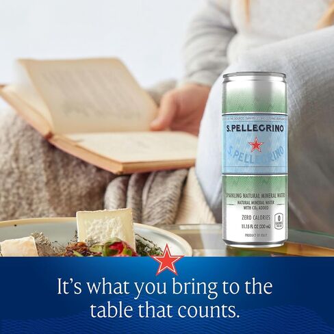 S.Pellegrino Sparkling Natural Mineral Water, Unflavored, 11.15 Fl. Oz (Pack of 24) in Kuwait