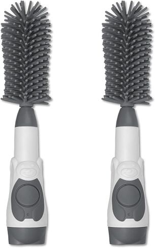 Soap Dispensing Brush Cleaner for Kitchenware, 2 Pack | BPA Free Silicone Bristles, Glassware, Mugs, Plates, Portable, Multi-Purpose Cleaning in Kuwait