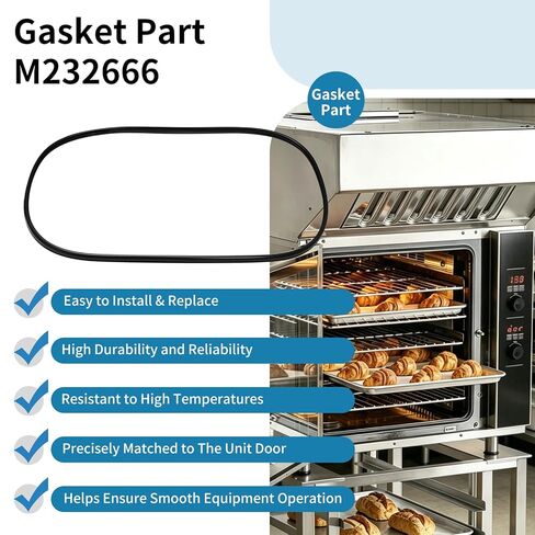 M232666 ختم الباب لـ Moffat Turbofan E27 / E32 / G32 أفران حشية الباب استبدال الجزء MOFM232666 in Kuwait