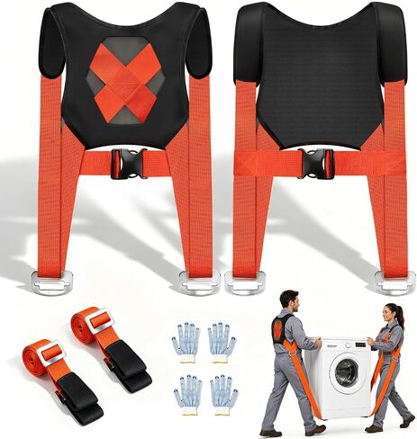 Moving Straps-2-Person Lifting and Moving System, Furniture Moving Straps with Chest Buckle, Adjustable Shoulder Lifting Carrying Straps for Moving Furniture, Mattresses, Appliances in Kuwait