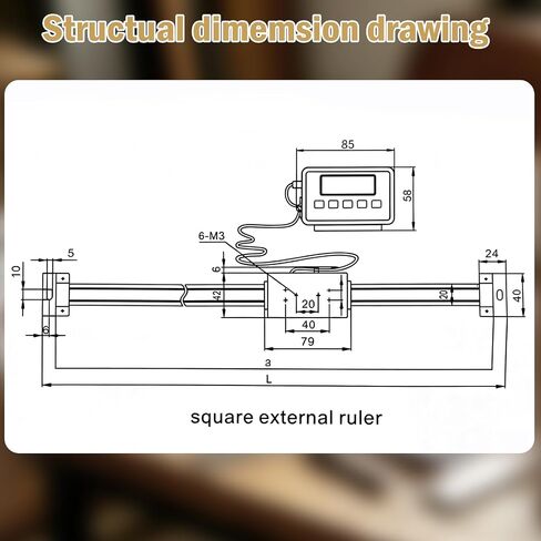 Digital LCD Linear 0-150mm/0-6inch Accurate Digital Readout Lathe Scale for Milling Machines or Lathes Digital Readout Kit in Kuwait