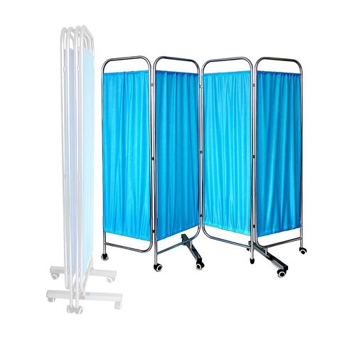 Room Divider Screens - 4 Panel Foldable Medical Privacy Screen, Folding Rolling Medical Privacy Screen, Foldable Room Divider Temporary Fence, for Clinic/Patient/Exam Room in Kuwait