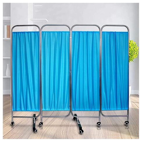 Room Divider Screens - 4 Panel Foldable Medical Privacy Screen, Folding Rolling Medical Privacy Screen, Foldable Room Divider Temporary Fence, for Clinic/Patient/Exam Room in Kuwait