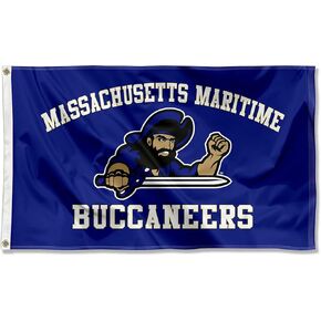 Massachusetts Maritime Buccaneers Wordmark Logo Large Grommet Banner Flag in Kuwait