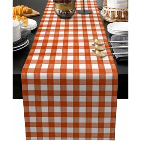 Sage Green Buffalo Plaid Table Runner 60 Inches Long Farmhouse Dress Scarves, Farmhouse Green White Checkered Dining Tablerunner for Coffee Table/Kitchen Island/Party Décor, 13" x 60" in Saudi Arabia