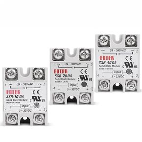 Solid State Relay 10A 25A 40A Single Phase Module 3-32V Input DC 24-380V AC Output SSR-10DA SSR-25DA SSR-40DA in Saudi Arabia