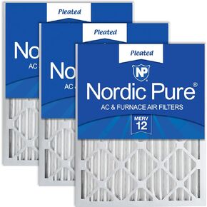 Nordic Pure 20x24x2 (19 3/8 x 23 3/8 x 1 3/4) مطوي MERV 12 مرشحات هواء 3 عبوات in Saudi Arabia