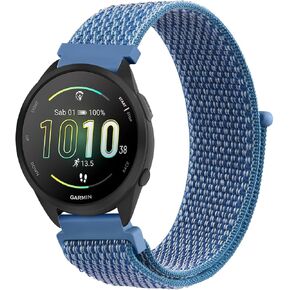 Nylon Bands Compatible with Garmin Forerunner 165 Band, 20mm Soft Sport Replacement Strap for Garmin Forerunner 55/165/158/245/645/Vivoactive 6/Vivoactive 5/3/3 Music/Venu Sq 2 Watch in Saudi Arabia