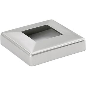 Stainless Steel 316 Grade Base Flange/Plate Cover for 1-1/2" x 1-1/2" Outside Dimension Post Fitting (Brush Finish (Square), 1-1/2" x 1-1/2" (Beveled)) in Kuwait