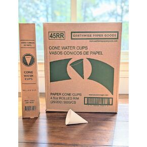 5000 count 4 oz White Paper rolled rim Cone Cups, 200/Carton, 25 Cartons/Case in Saudi Arabia