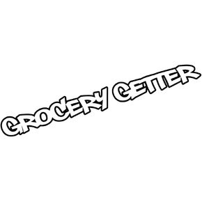 JDM Funny Grocery Getter Daily 8" Vinyl Sticker Car Decal (8" White) in Saudi Arabia