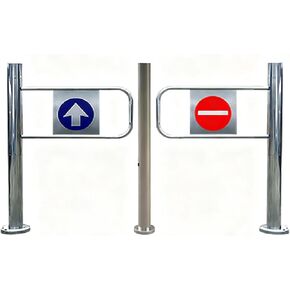 Automatic 90° Swing Pedestrian Gate Stainless Steel Access Door for Markets Durable Industrial Fence Gate with Post Mount OneWay Entrance for Yards (51.2 inches) in Kuwait