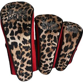 Birdie Babe Red Leopard Golf Head Covers, Set of 3 in Kuwait
