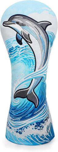 Golf Club Cover Dolphin Embroidery Driver Covers Fariway Wood Headcover Hybrid Covers Leather Golf Headcover for Men Women Gift in Kuwait