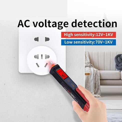 XT103 Digital AC Voltage Detectors Smart Non-Contact Breakpoint Finder Tester Pen 12-1000V Sensitivity Adjustable in Kuwait