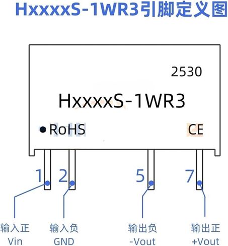 H0515S-1WR3 وحدة الطاقة المعزولة H0515S-1WR2/H0515S-1W غير منظم 1 قطعة in Kuwait