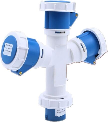 16A Waterproof Industrial Conversion Socket 220V Three Hole Multi Head Output 1 Drag 3 Connector in Kuwait
