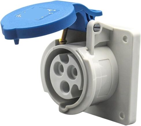 Non Explosion Proof Industrial Plug 3-Hole 5-core Waterproof Aviation Socket 16A32A Male and Female Docking Connector(5-core16Aconcealedsocket) in Saudi Arabia