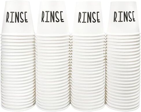 100 Mouthwash Cups, 3 oz Bathroom Cups with the Cute Word RINSE, Bathroom Cup That Enhances the Bathroom's Charm. in Kuwait