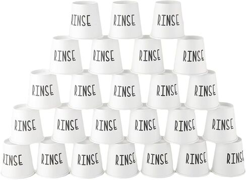 100 Mouthwash Cups, 3 oz Bathroom Cups with the Cute Word RINSE, Bathroom Cup That Enhances the Bathroom's Charm. in Kuwait
