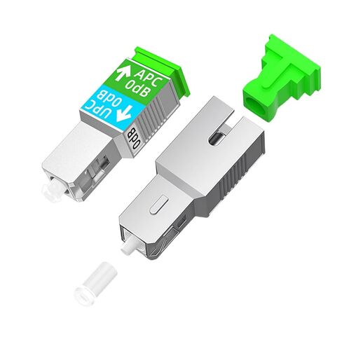 Duttek SC APC Female to SC UPC Male Fiber Optic Adapter, Single Mode Simplex Converter, for FTTH, 10G-PON, and XGS-PON, 0dB, 2 Pack in Kuwait