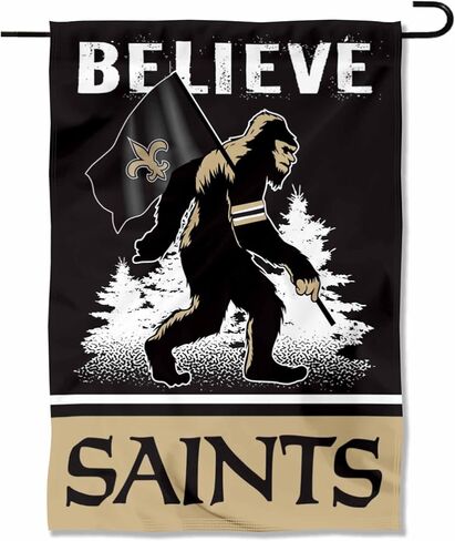 New Orleans Saints Bigfoot Sasquatch Believe Yard Garden Banner Flag in Kuwait