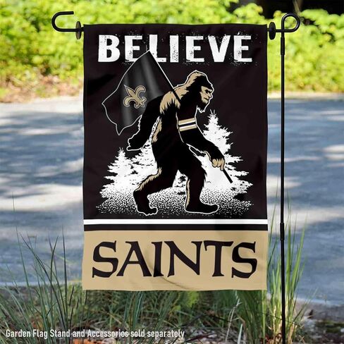New Orleans Saints Bigfoot Sasquatch Believe Yard Garden Banner Flag in Kuwait