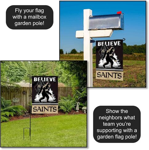 New Orleans Saints Bigfoot Sasquatch Believe Yard Garden Banner Flag in Kuwait