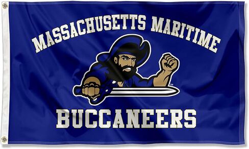 Massachusetts Maritime Buccaneers Wordmark Logo Large Grommet Banner Flag in Kuwait