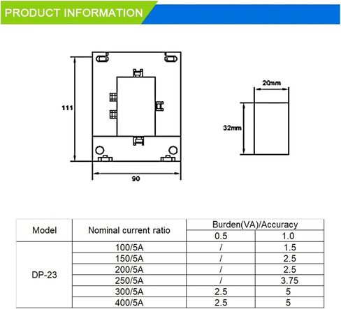 محول تيار DP DP-23 300/5A لوحدة استشعار تيار مقياس التيار الكهربائي in Kuwait