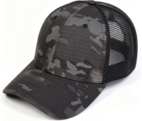 Camo Baseball Cap for Men Breathable Mesh Back Trucker Hats Summer Sun Protection Military Sport Cap Medium in Kuwait