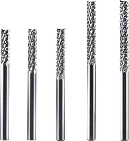 High Speed ​​Steel HSS Straight End Mill 5pcs/Set PCB Mills D3.1-12 15 17 22 25mm Solid Carbide Corn Milling Cutter Bits CNC Cutting Tools in Kuwait
