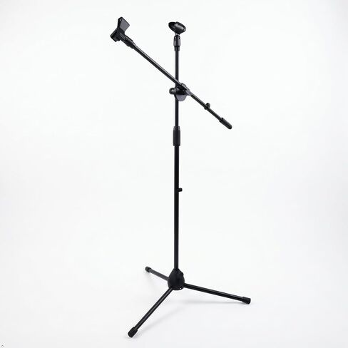 Bullfighter Mic Stand Floor,Microphone Stand Adjustable Boom Arm,Tripod Stable On Stage Microphone Stands for Singing,Live Streaming,Karaoke,Podium and Podcast Performance in Kuwait