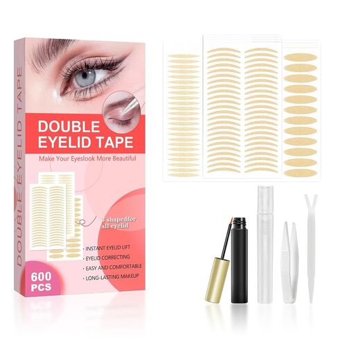 Invisible Eyelid Tape for Hooded Eyes, 600PCS Eyelid Lifter Strips, Waterproof Double eye lid tape, Say Goodbye easily to Sagging Eyelids, Uneven Eyelids & Monolids in Kuwait