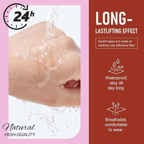 Invisible Eyelid Tape for Hooded Eyes, 600PCS Eyelid Lifter Strips, Waterproof Double eye lid tape, Say Goodbye easily to Sagging Eyelids, Uneven Eyelids & Monolids in Kuwait