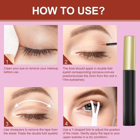 Invisible Eyelid Tape for Hooded Eyes, 600PCS Eyelid Lifter Strips, Waterproof Double eye lid tape, Say Goodbye easily to Sagging Eyelids, Uneven Eyelids & Monolids in Kuwait