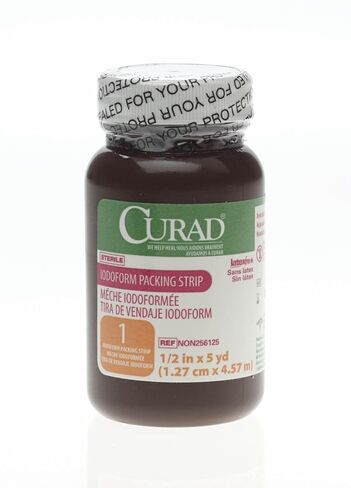 Medline Curad Sterile Gauze Iodoform Packing Strip (Size: 1/2"X5YD, 1 Each) in Kuwait