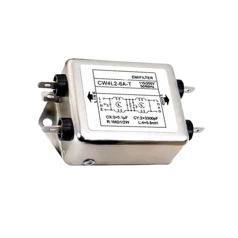 مرشح الطاقة EMI CW4L2-10A-T CW4L2-20A-T مرحلة واحدة AC 115V / 250V 20A 50/60HZ لـ (CW4L2-20A-T) in Kuwait