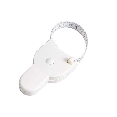Flexible Retractable Measuring Tape with Dual Scales, 60-Inch Body Measurement Tape for Accurate Circumference Measurements, Automatic Locking Tape Measure with Metric and Imperial Units(White) in Kuwait