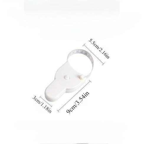 Flexible Retractable Measuring Tape with Dual Scales, 60-Inch Body Measurement Tape for Accurate Circumference Measurements, Automatic Locking Tape Measure with Metric and Imperial Units(White) in Kuwait