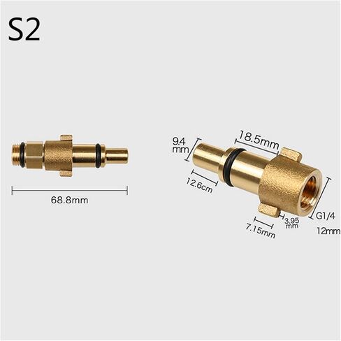 High Pressure Washer Accessories for Snow Foam Lance/Foam Generator Copper Quick Connection Pipe Fittings Foam Nozzle (Color : S3) Plumbing Fittings in Kuwait