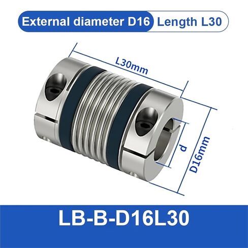 LB-B-D16L30 3 مللي متر إلى 8 مللي متر سبائك الألومنيوم مقرنة للعمود منفاخ اقتران مخرطة توصيل 1 قطعة (LB-D-D16L27-3X6) in Saudi Arabia