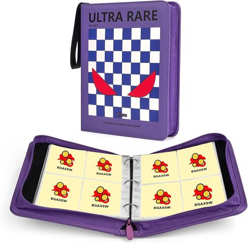 Premium Waterproof 4-Pocket Card Binder with Zipper for 400 Trading & Sports Cards in Kuwait