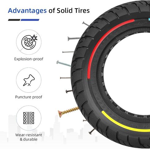 ulip 10x2.5 Scooter Solid Tires 10 Inch for Kugoo M4/M4 Pro Zero 10X Electric Scooter Accessories, Off-Road Replacement for 10x2.125 10x2.25 Tires (2 PCS) in Kuwait