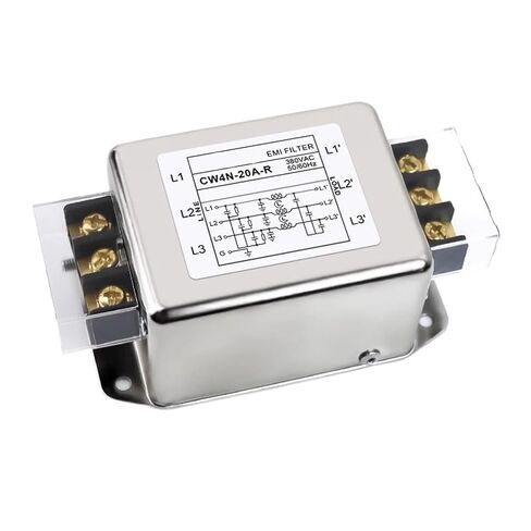 AC Power Supply EMI Filter Terminal&Guide Rail Type CW4N-10/20/30A-R 3-Phase 3-Wire Power Purifier Anti-Interference(CW4N-10A Terminal) in Kuwait