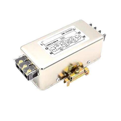 مرشح طاقة تيار متردد أحادي الطور، مرشح EMI ثلاثي المراحل، محطة/سكة 220 فولت CW4L3-3A/6A/10A/20A/30A-R مضاد للتداخل CW4L3-20A-R(6A، نوع السكة) in Kuwait
