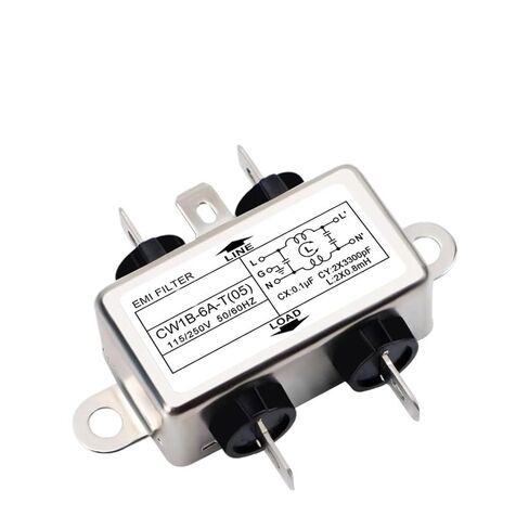 مرشح مصدر الطاقة، مرشح التيار المتردد EMI أحادي الطور CW1B-3/6/10A-T 250VAC، منقي مصدر الطاقة/ورقة اللحام، مرشح الطاقة من النوع (CW1B-3A-T 3A 250VAC) in Kuwait