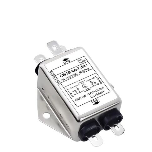 منقي طاقة 250 فولت، مرشح تيار متردد EMI أحادي الطور CW1B-3/6A/10A-T(04) نوع ورقة لحام مضادة للتداخل، مرشح مصدر الطاقة (CW1B-6A-T(04)) in Kuwait